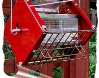 Roller Feeder 2 - Cardinal - Red & Gold Squirrel Proof Bird Feeder